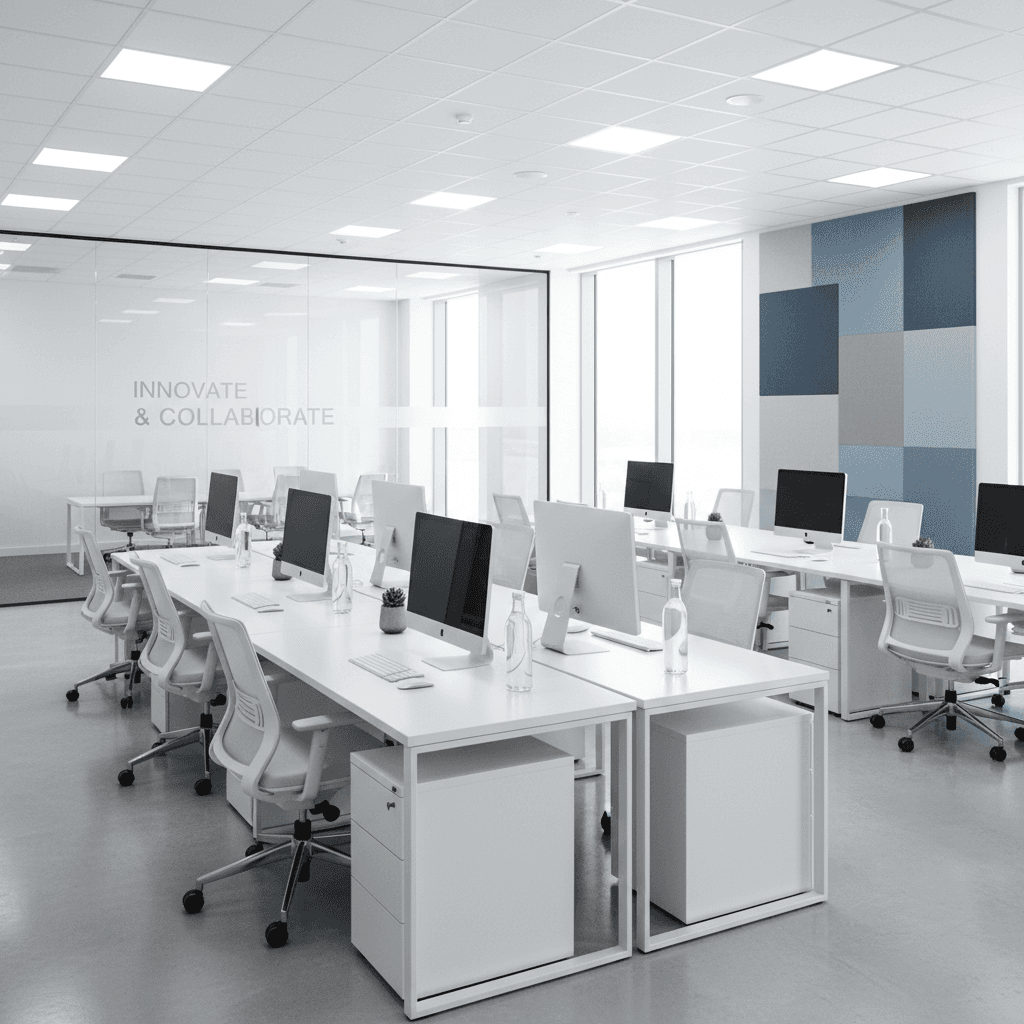 Commercial office space cleaned and ready for work