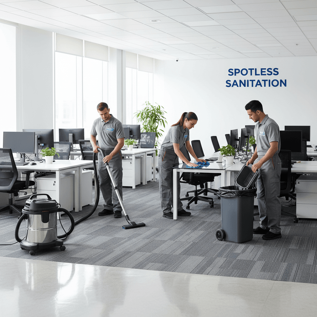 Commercial cleaning service for business office